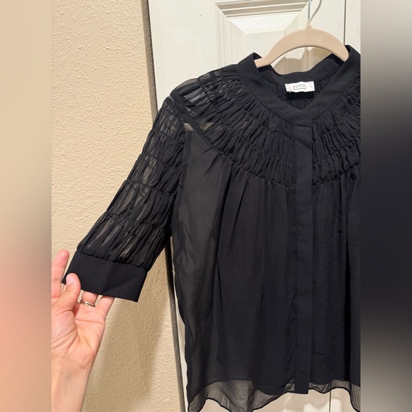 AYR Silk Cotton The Love Spell Blouse in Black , size Small - Picture 9 of 14